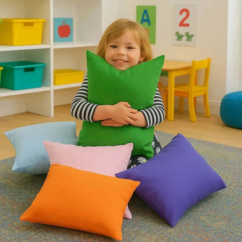 Colourful Floor Cushions Pack of 5-Colourful Floor Cushions Pack of 5