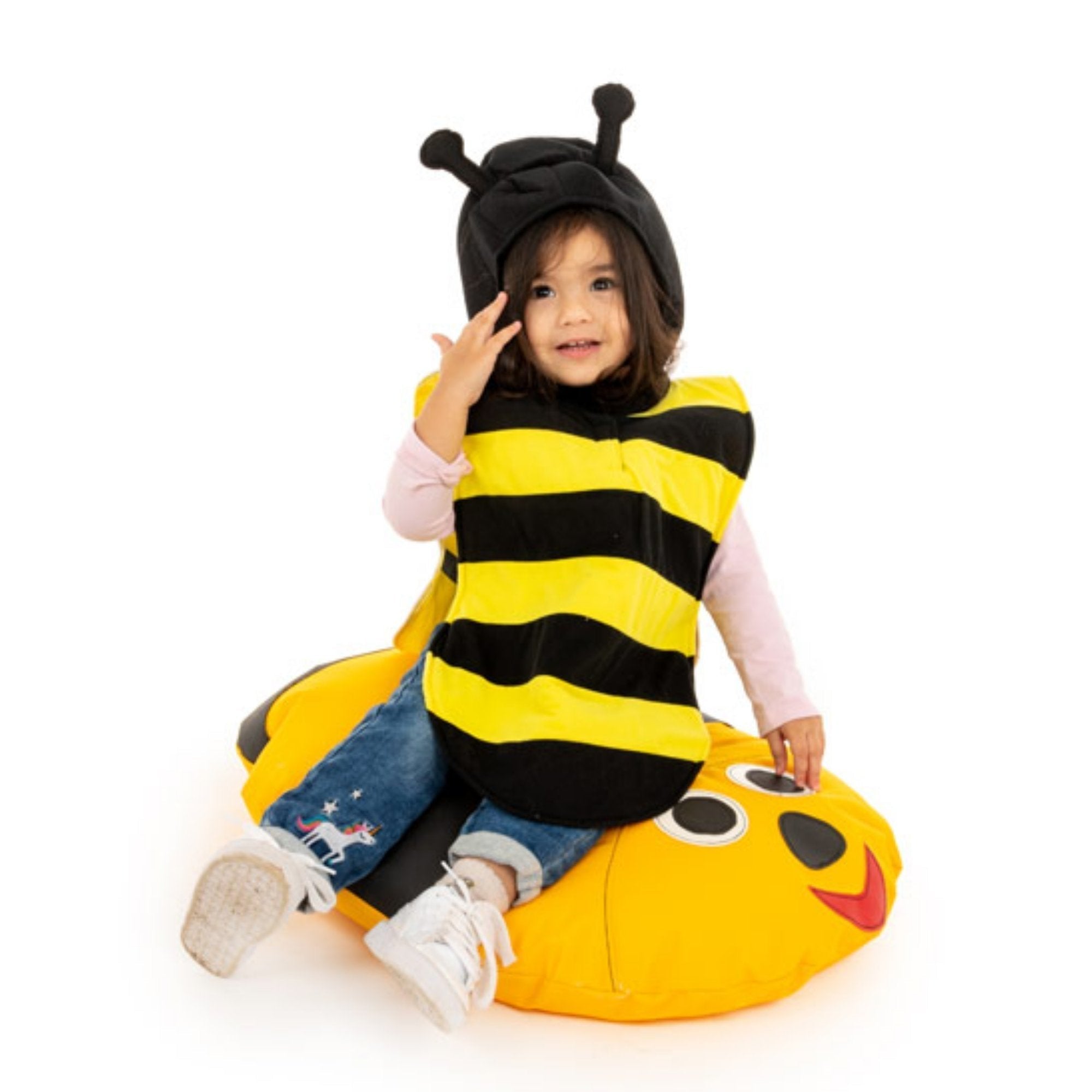 Cosy Friends Bumble Bee Cushion, Create the perfect learning atmosphere in the classroom with the Cosy Friends Bumble Bee Cushion The Cosy Friends Bumble Bee Cushion is a colourful stylish addition to any classroom setting with vibrant colours that will create a delightful focal point. Children will love the vibrant colours these Cosy Friends Bumble Bee Cushion add to your room. These Fun Creature Bean Bags are designed for seating all around the nursery. The loveable designs each represent species from the