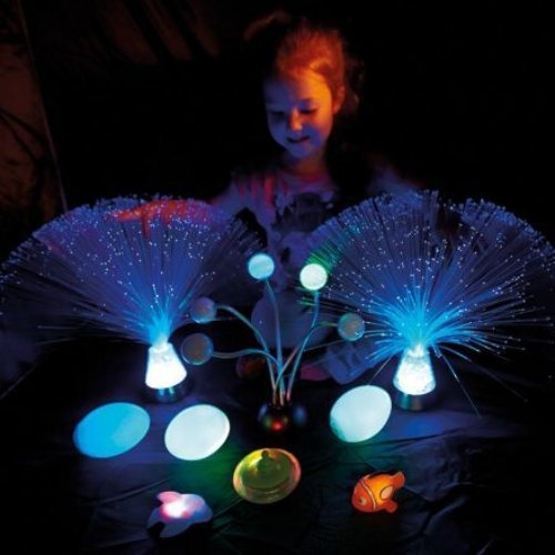 Dark den Accessory Kit 2, The Dark den Accessory Kit 2 contains an exciting array of coloured, twinkling sensory lighting to explore in the Dark Den or any darkened room, making the kit versatile and enjoyable across all sensory room settings. Create your own multi sensory environment with these amazing sensory light resources. The Dark den Accessory Kit 2 enables a child to build a den and make a cozy secret world. Now with this kit, they can explore all kinds of light up toys. It's a thoughtful collection