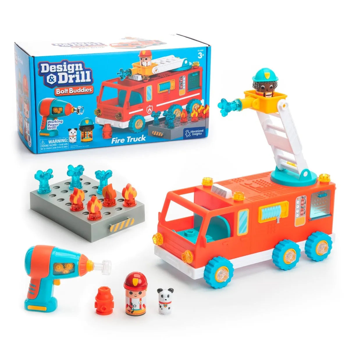 Design & Drill® Bolt Buddies Fire Truck-Design & Drill® Bolt Buddies Fire Truck