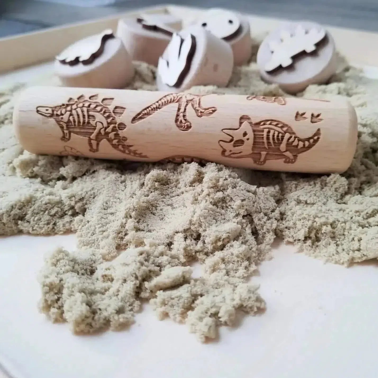 Dino Wooden Roller-Dino Wooden Roller