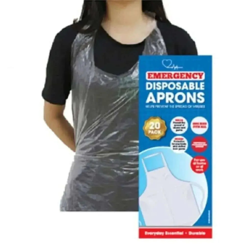 Disposable Aprons 20 Pack-Disposable Aprons 20 Pack