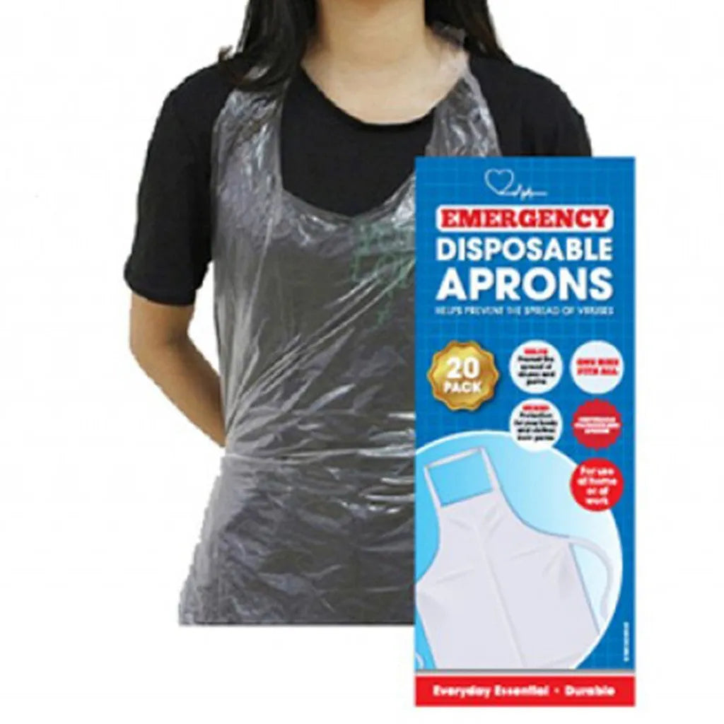 Disposable Aprons 20 Pack-Disposable Aprons 20 Pack