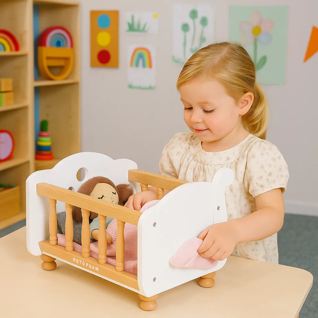 Dolls Wooden Cot-Dolls Wooden Cot