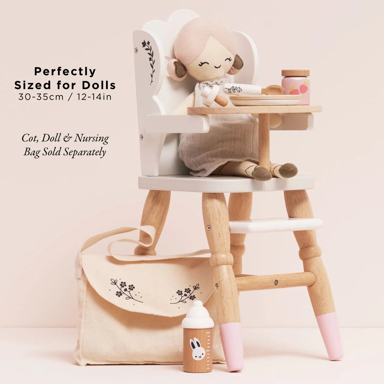 Dolls Wooden High Chair-Dolls Wooden High Chair