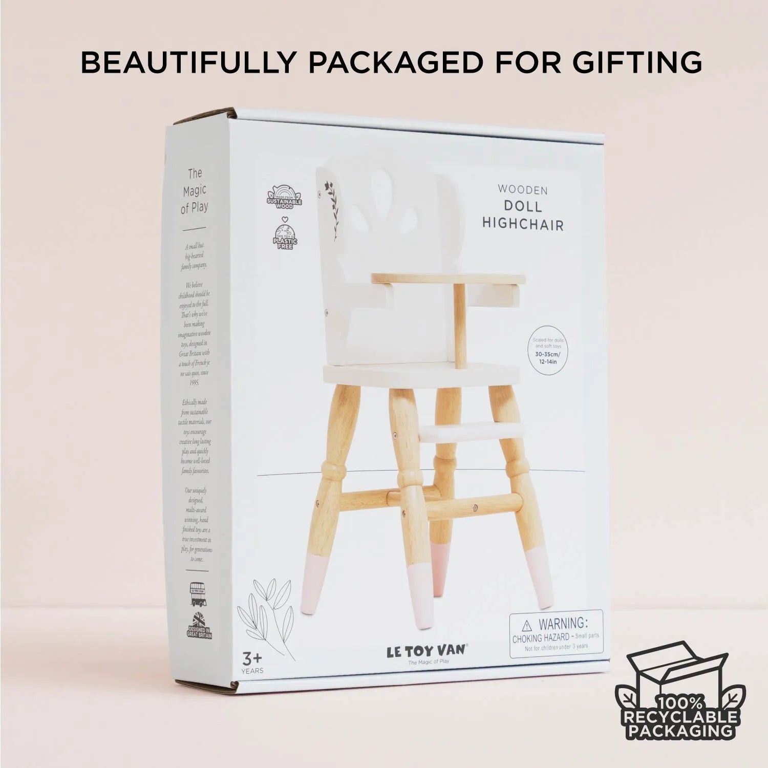 Dolls Wooden High Chair-Dolls Wooden High Chair