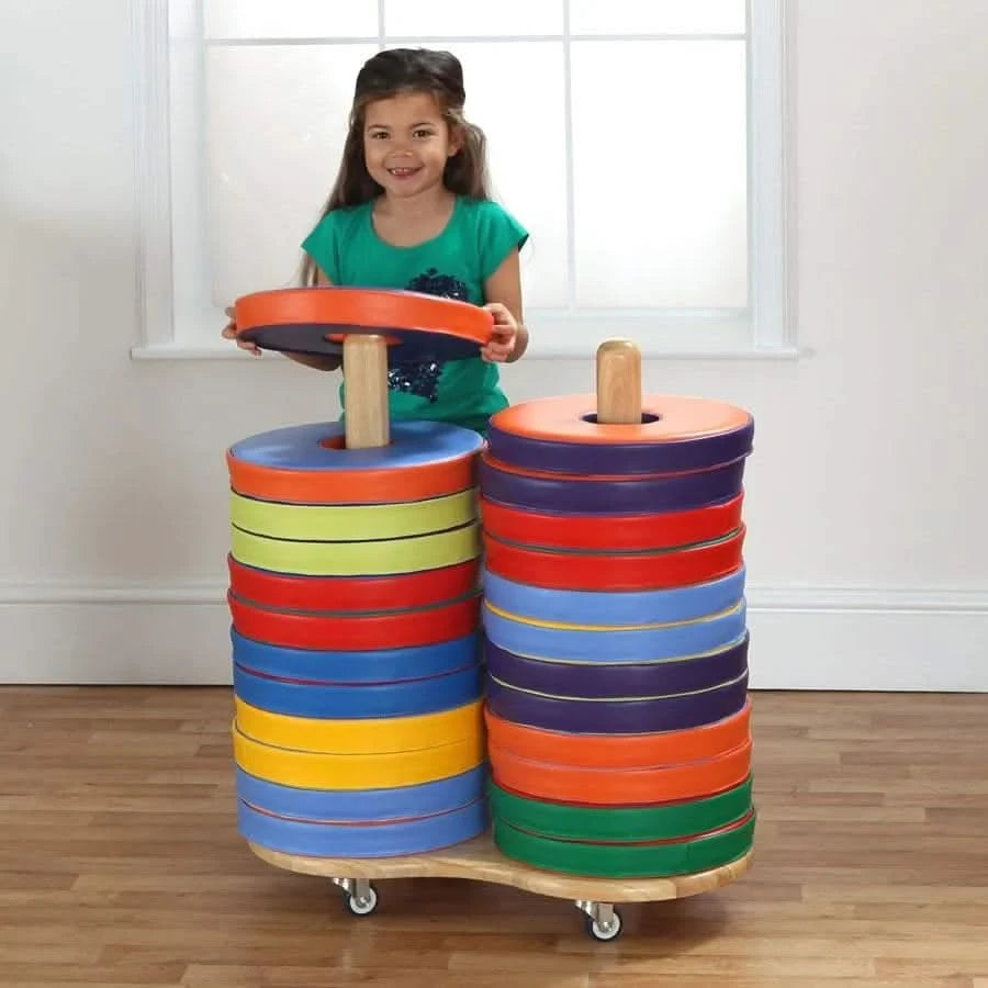 Donut Multi-Seat Trolley with 24 Cushions-Donut Multi-Seat Trolley with 24 Cushions