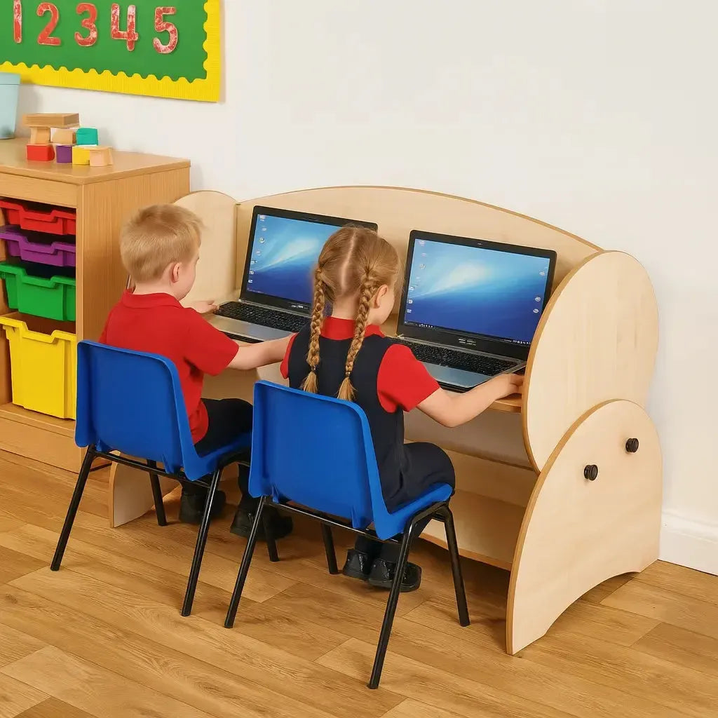 Double Computer Desk-Double Computer Desk