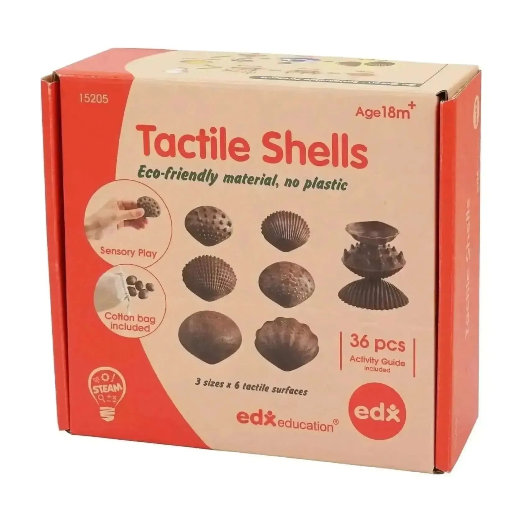 Eco Friendly Tactile Shells Pack 36-Eco Friendly Tactile Shells Pack 36