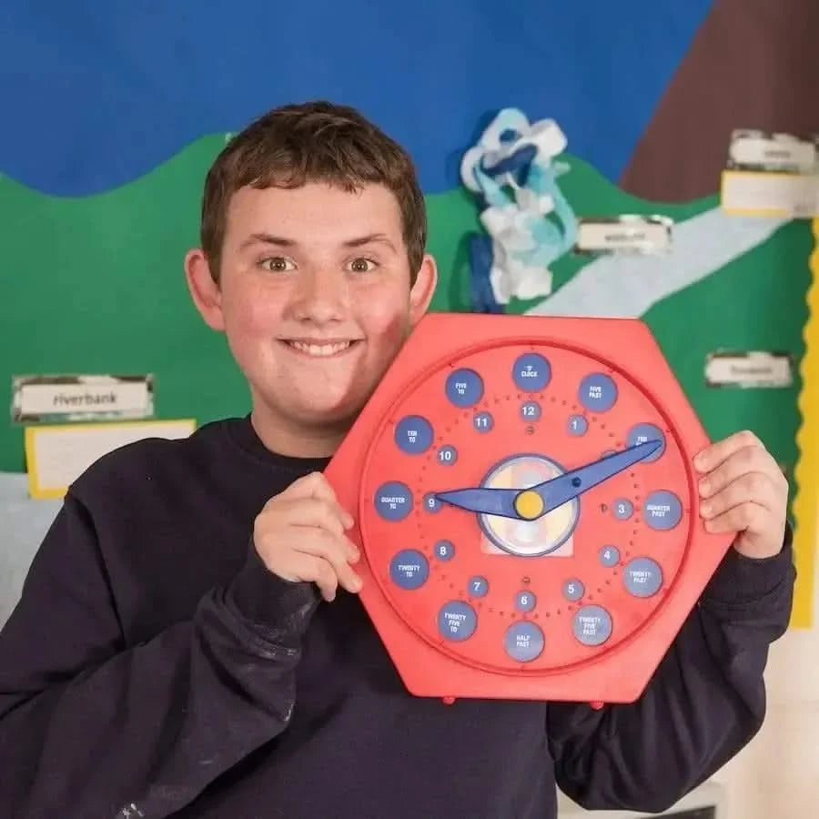 Educational Advantage Time Teacher Manual Clock-Educational Advantage Time Teacher Manual Clock