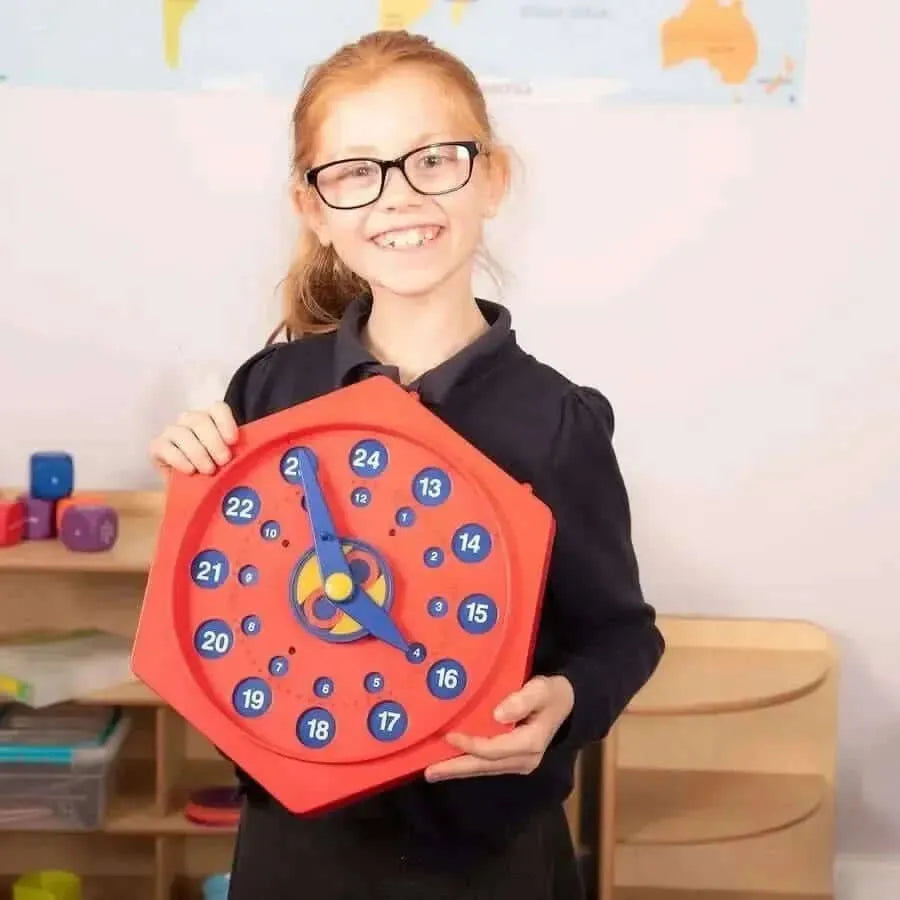 Educational Advantage Time Teacher Manual Clock-Educational Advantage Time Teacher Manual Clock