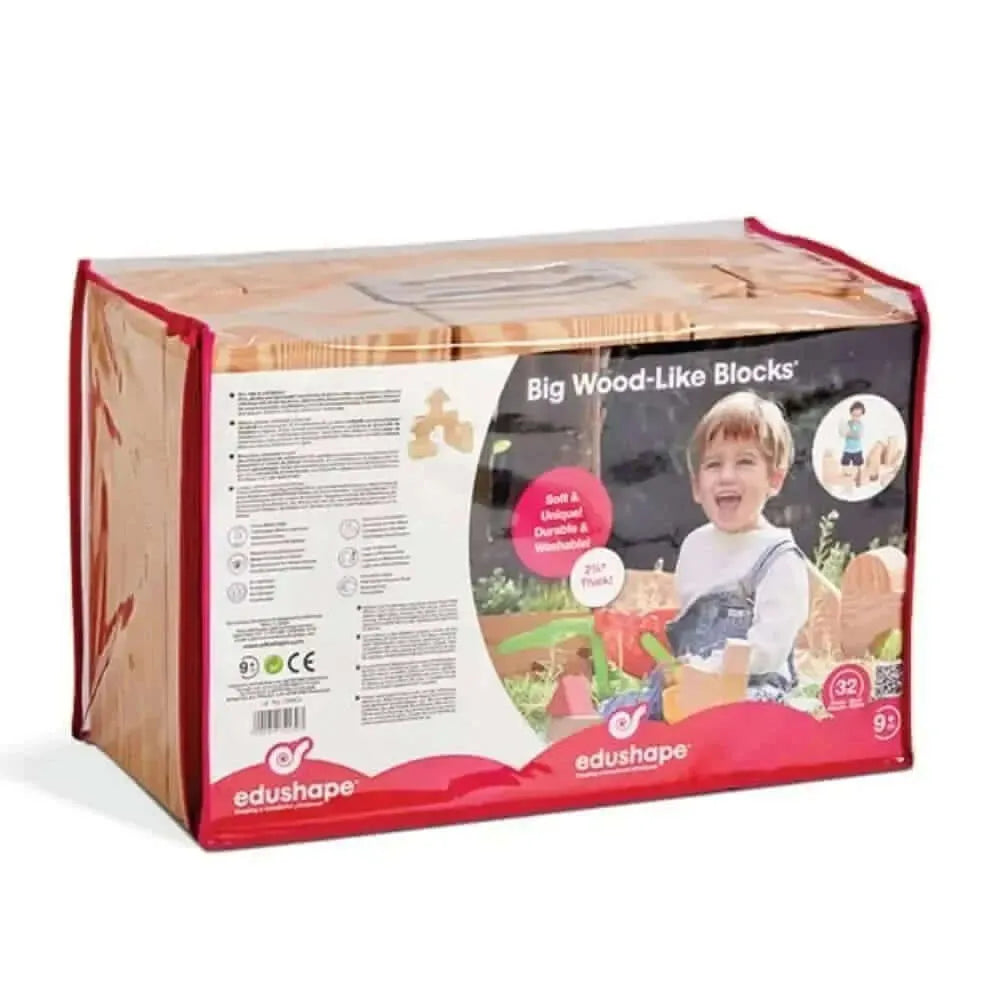 Edushape Big Wood Like Foam Blocks-Edushape Big Wood Like Foam Blocks