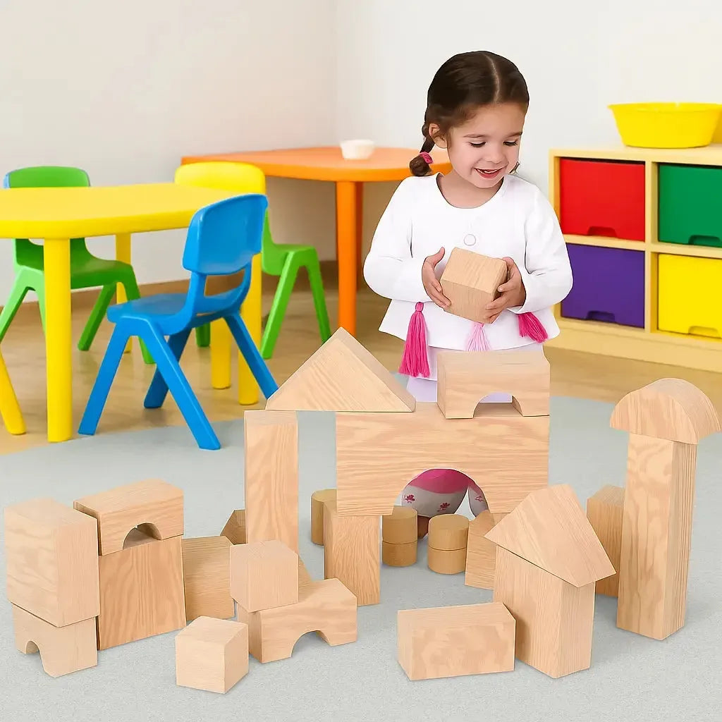 Edushape Big Wood Like Foam Blocks-Edushape Big Wood Like Foam Blocks