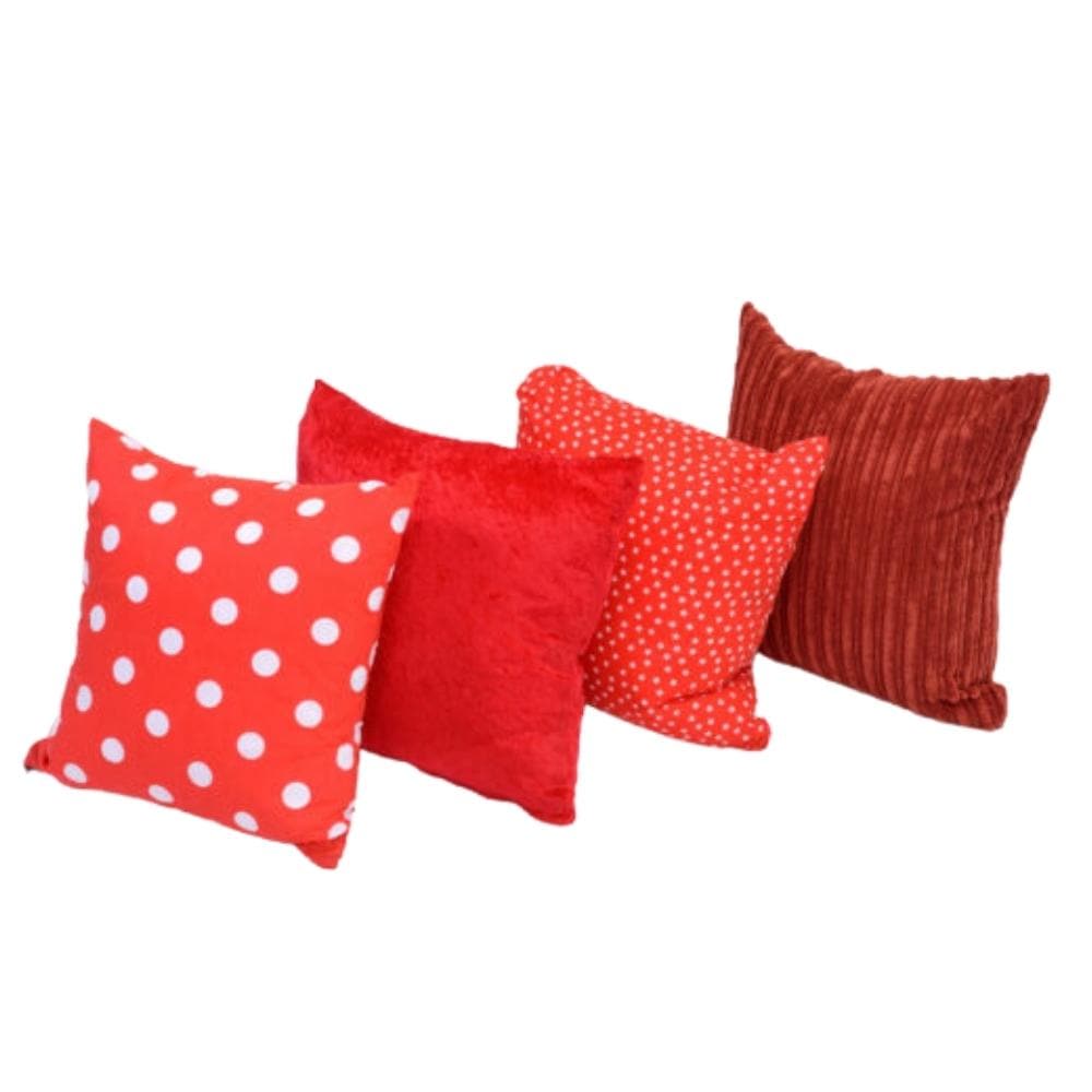 Element Scatter Cushions Fire Bright Set Of 4, Introducing our Fire Bright Element Scatter Cushions, the perfect blend of comfort, style, and sensory stimulation for any setting. With their soft texture and vivid colours, these cushions are designed to inspire and enhance every environment, making them an essential addition to your space. Key Features: Soft and Comfy: Made with the highest quality materials, these cushions ensure utmost comfort, inviting everyone to relax and unwind. Vibrant Design: Reflect