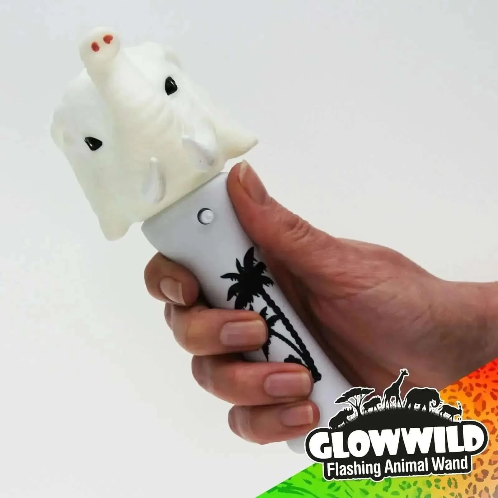 Elephant Mini Light Up Animal Wand 7"-Elephant Mini Light Up Animal Wand 7"