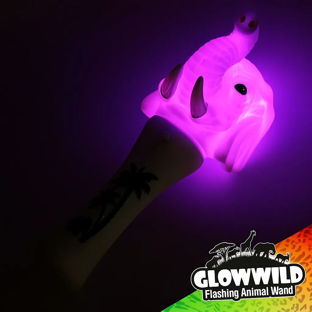 Elephant Mini Light Up Animal Wand 7"-Elephant Mini Light Up Animal Wand 7"