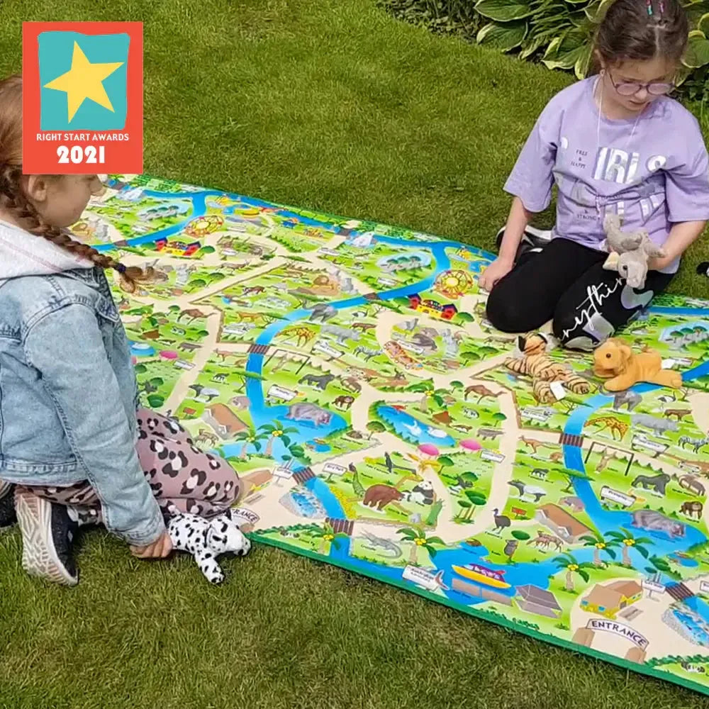 Extra Large Colour and Wipe Zoo Play Mat (200 x 120cm)-Extra Large Colour and Wipe Zoo Play Mat (200 x 120cm)