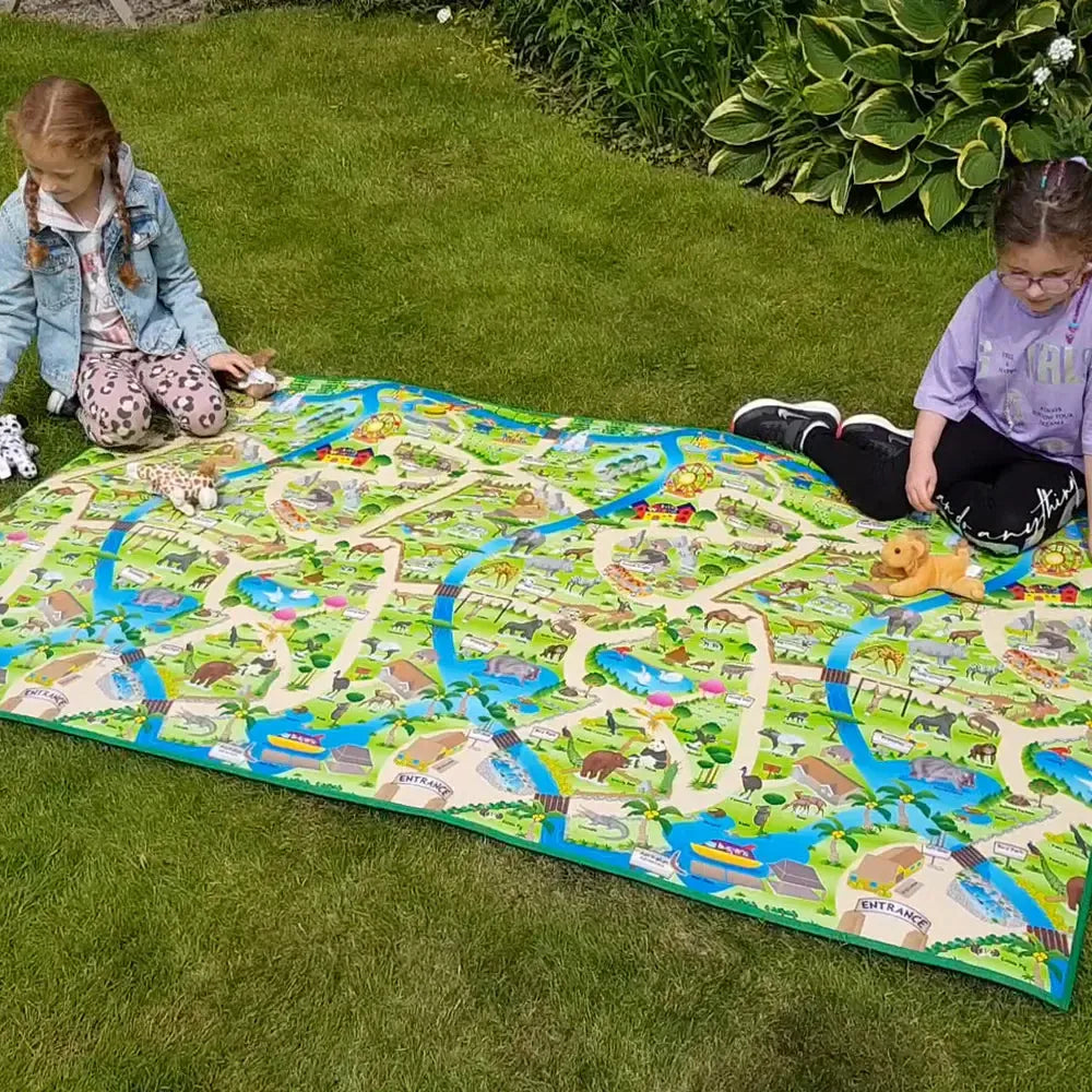 Extra Large Colour and Wipe Zoo Play Mat (200 x 120cm)-Extra Large Colour and Wipe Zoo Play Mat (200 x 120cm)