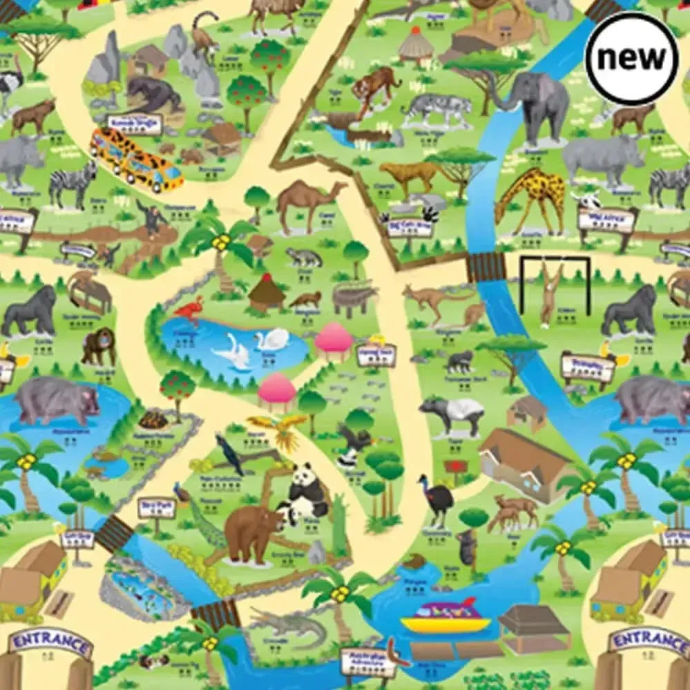 Extra Large Play Mats: Zoo, Farm, City, & Construction (Set of 4)-Extra Large Play Mats: Zoo, Farm, City, & Construction (Set of 4)