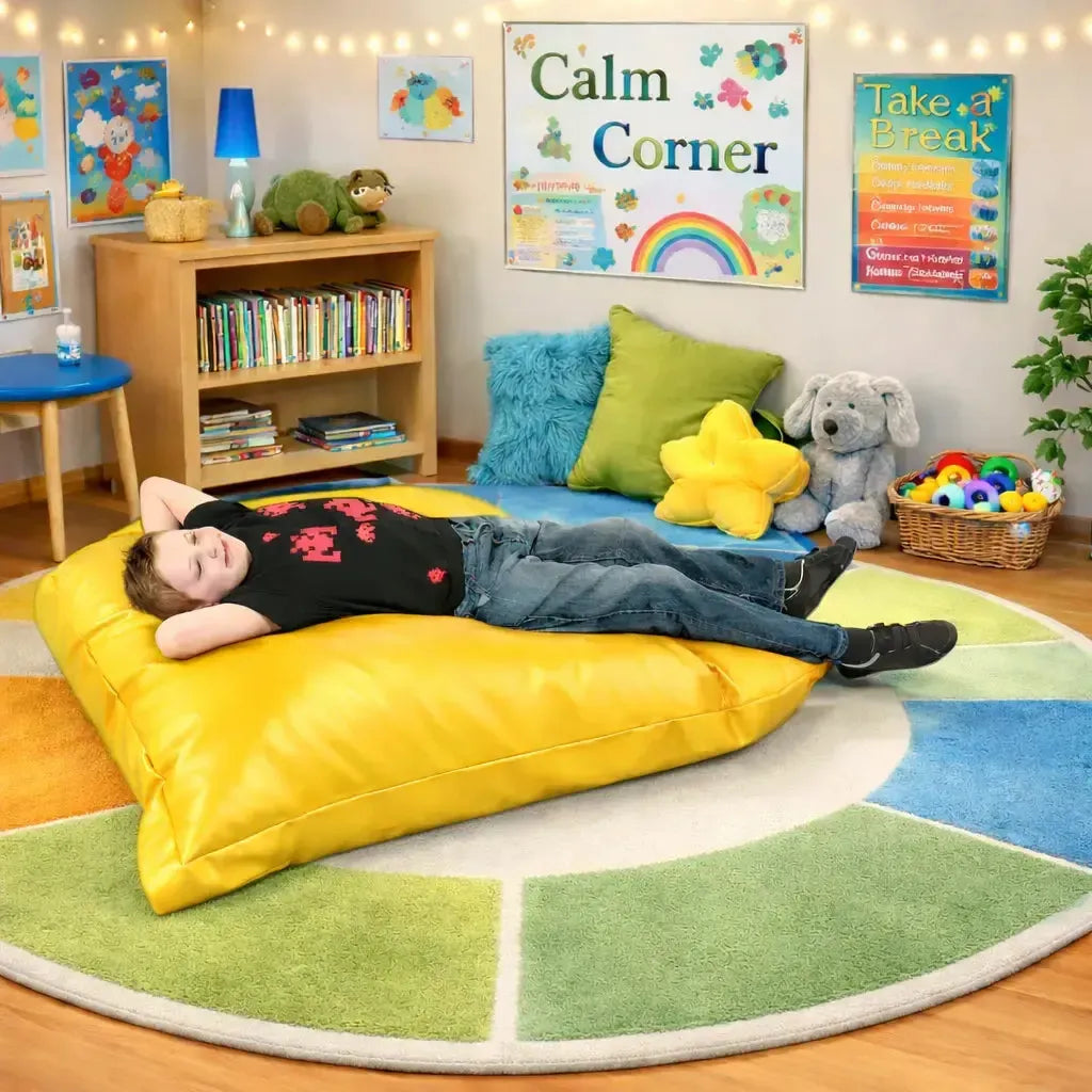 Faux Leather Beanbag Sensory Cushion-Faux Leather Beanbag Sensory Cushion