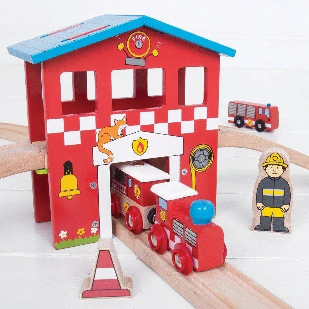 Fire Station Train Set-Fire Station Train Set