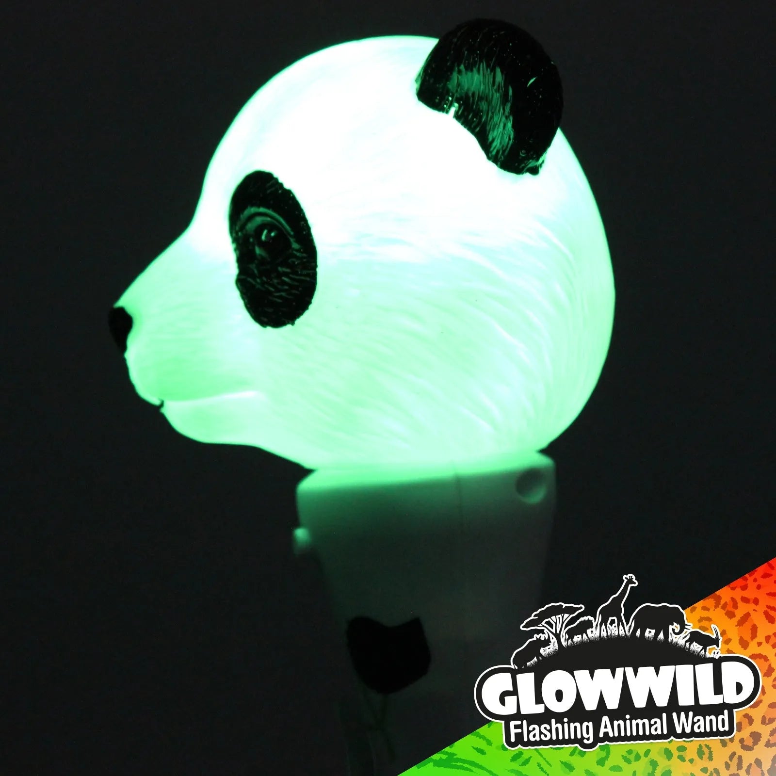 Panda Mini Light Up Animal Wand 7"-Panda Mini Light Up Animal Wand 7"