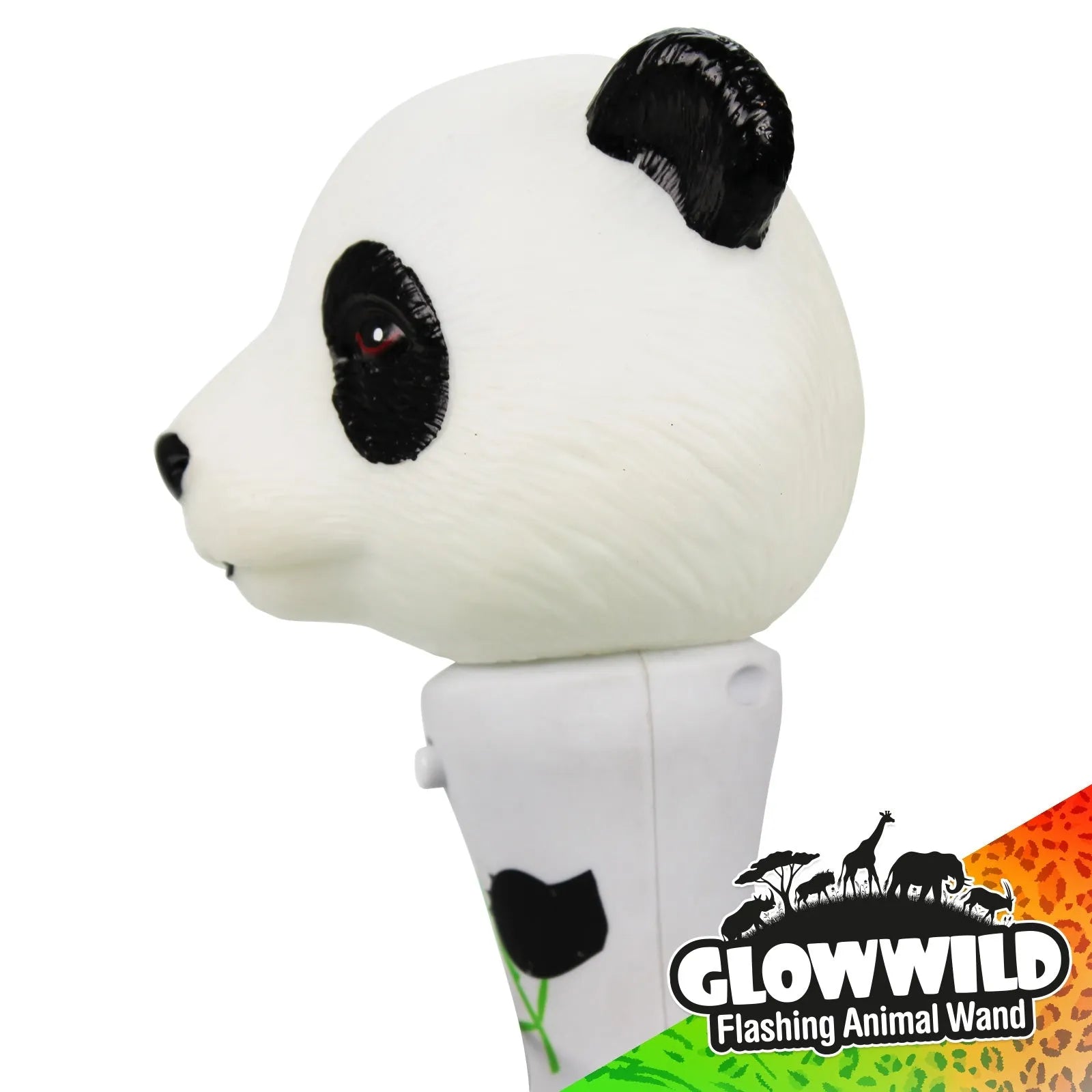 Panda Mini Light Up Animal Wand 7"-Panda Mini Light Up Animal Wand 7"