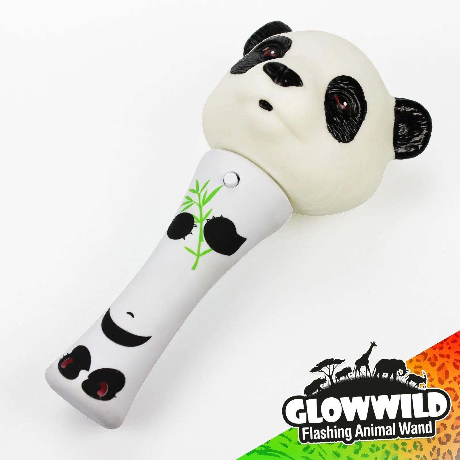 Panda Mini Light Up Animal Wand 7"-Panda Mini Light Up Animal Wand 7"