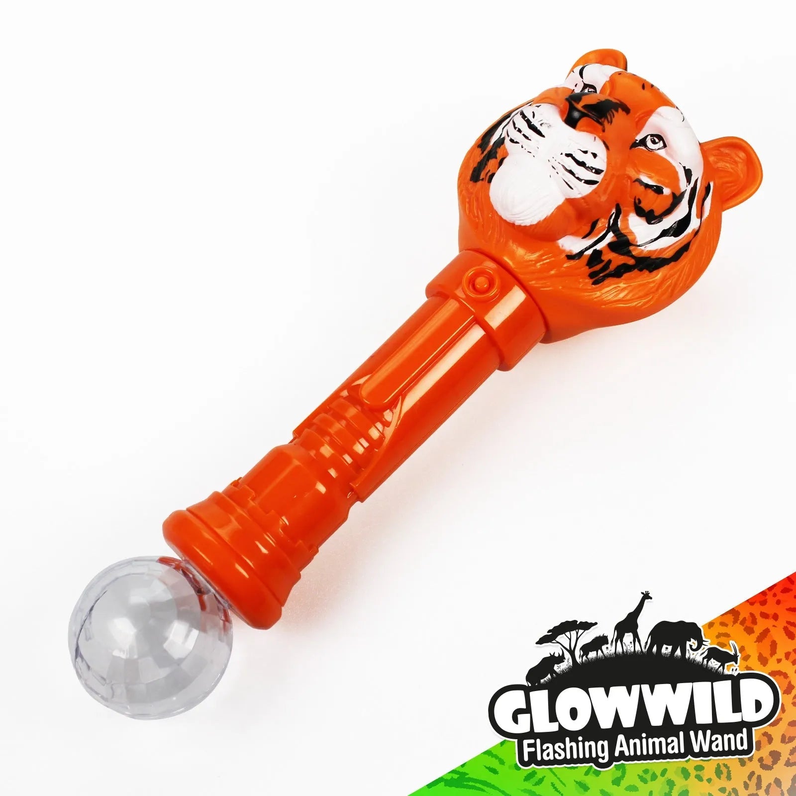 Tiger Mega Light Up Animal Wand 11"-Tiger Mega Light Up Animal Wand 11"