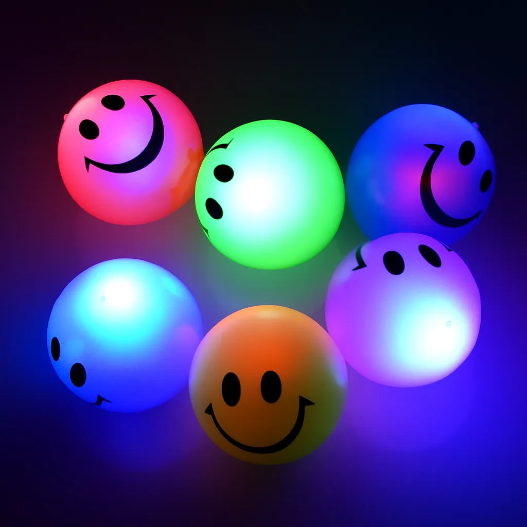Flashing smiley face balls-Flashing smiley face balls