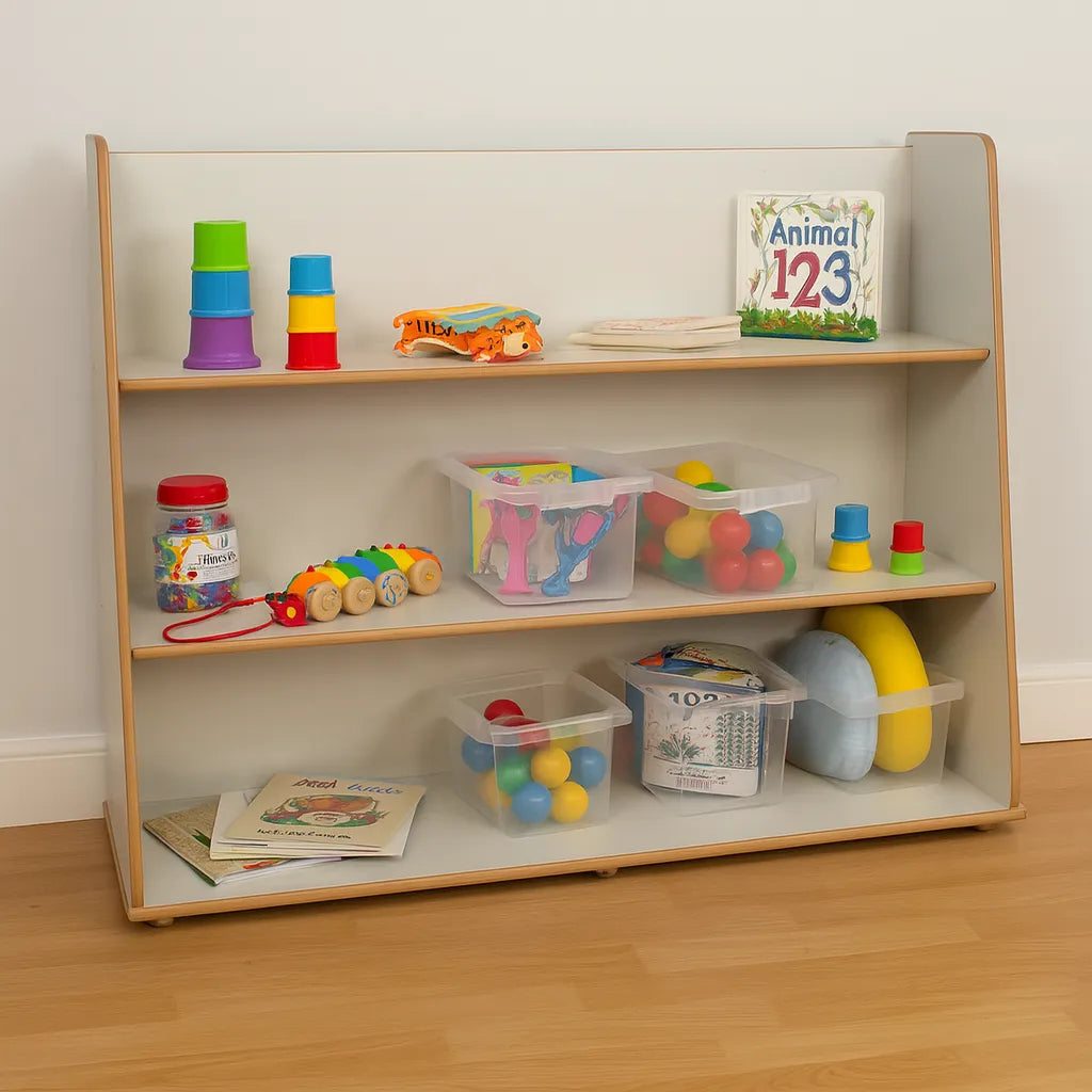 Free Standing Loose Parts Shelf Grey-Free Standing Loose Parts Shelf Grey