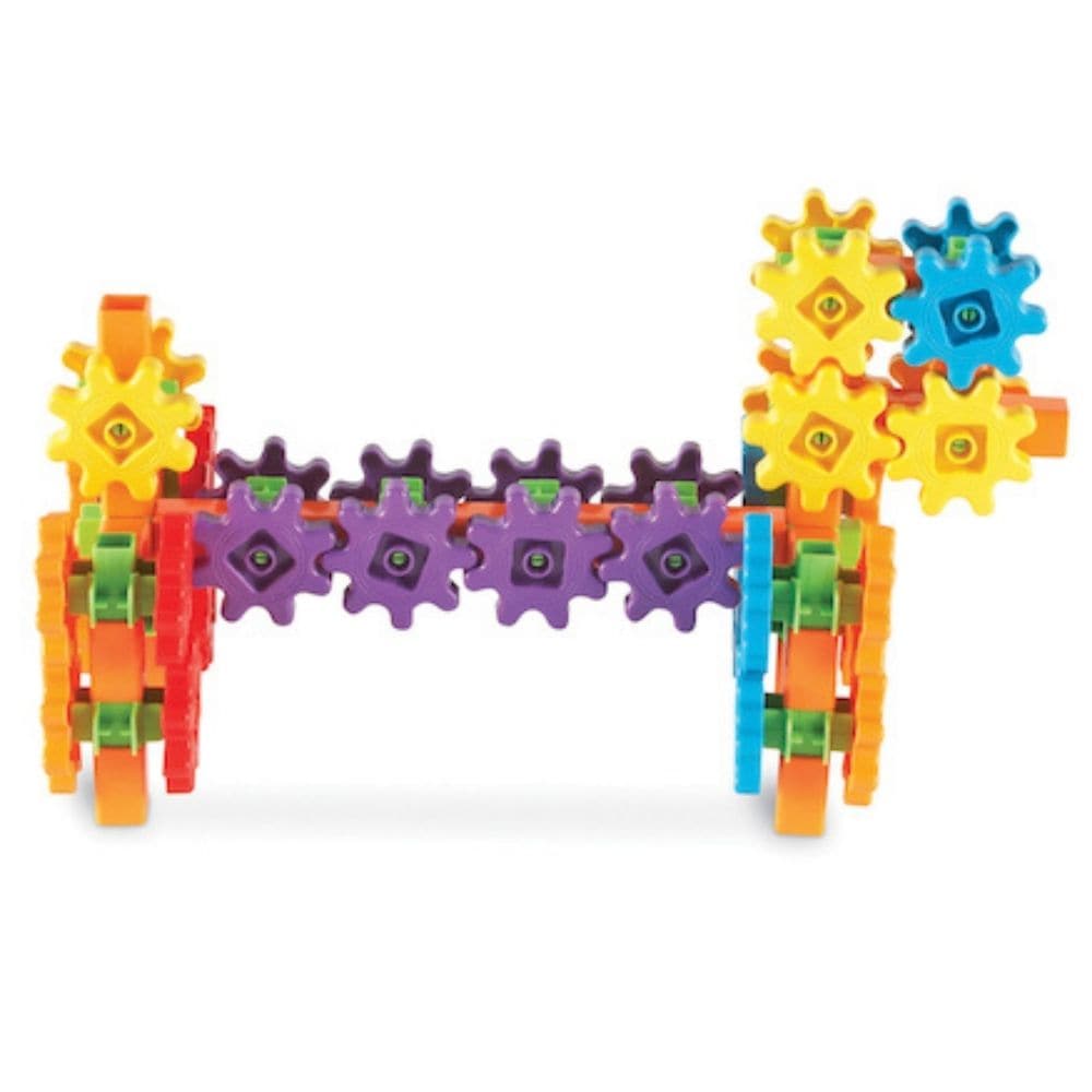 Gears Gears Gears Deluxe Building Set of 100, Fun meets value with this Gears! Gears! Gears Deluxe Building Set of 100. Fine motor skills grow as children build, learn and experiment with this set. Using the gears, cranks, pulleys, interconnecting base plates and connectors, children can develop their problem solving skills as they play. Encourage critical thinking and problem solving with this colourful construction set. Encourages creative thinking as children build anything in their imagination Set will 