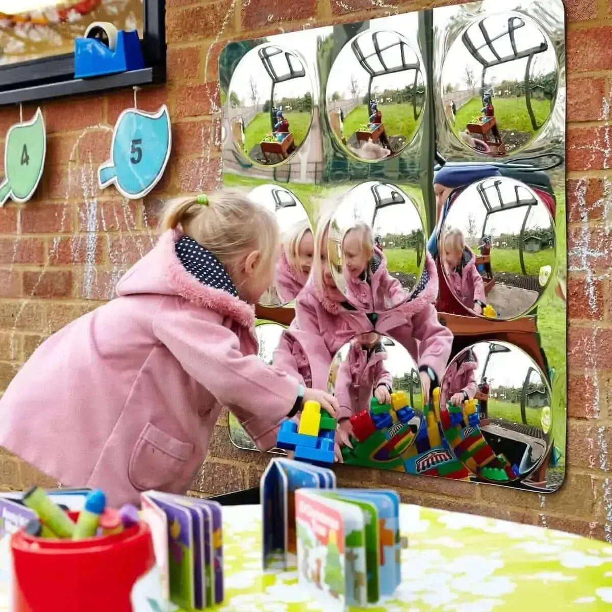 Giant 9 Domed Acrylic Mirror Panel 780mm-Giant 9 Domed Acrylic Mirror Panel 780mm