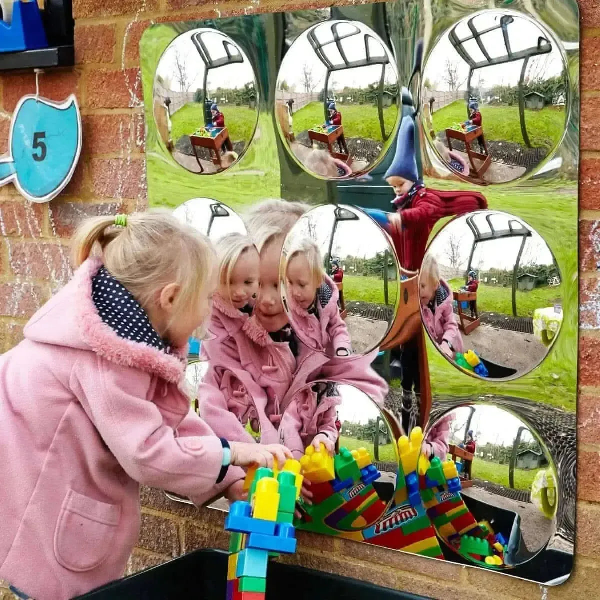 Giant 9 Domed Acrylic Mirror Panel 780mm-Giant 9 Domed Acrylic Mirror Panel 780mm