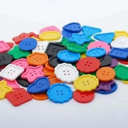 Giant Assorted Colour Button Counters 120 Pieces-Giant Assorted Colour Button Counters 120 Pieces