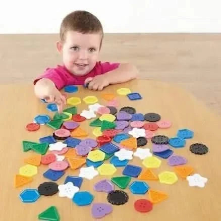 Giant Assorted Colour Button Counters 120 Pieces-Giant Assorted Colour Button Counters 120 Pieces