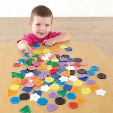 Giant Assorted Colour Button Counters 120 Pieces-Giant Assorted Colour Button Counters 120 Pieces