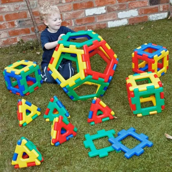 Giant Polydron Platonic Solids Set-Giant Polydron Platonic Solids Set