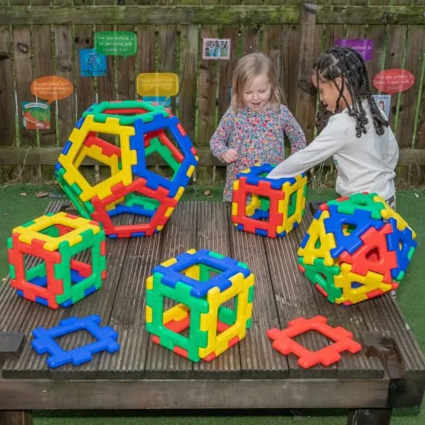 Giant Polydron Platonic Solids Set-Giant Polydron Platonic Solids Set