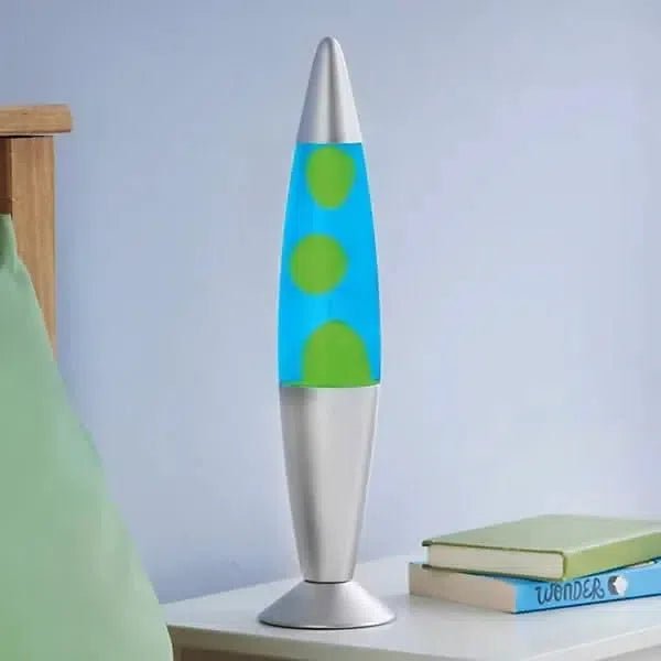 Global Gizmos Blue & Green Retro Lava Lamp-Global Gizmos Blue & Green Retro Lava Lamp