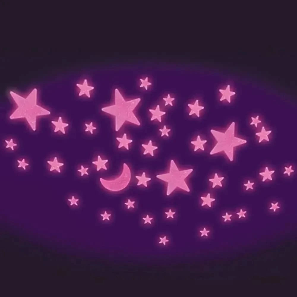 Glow stars pink glitter-Glow stars pink glitter