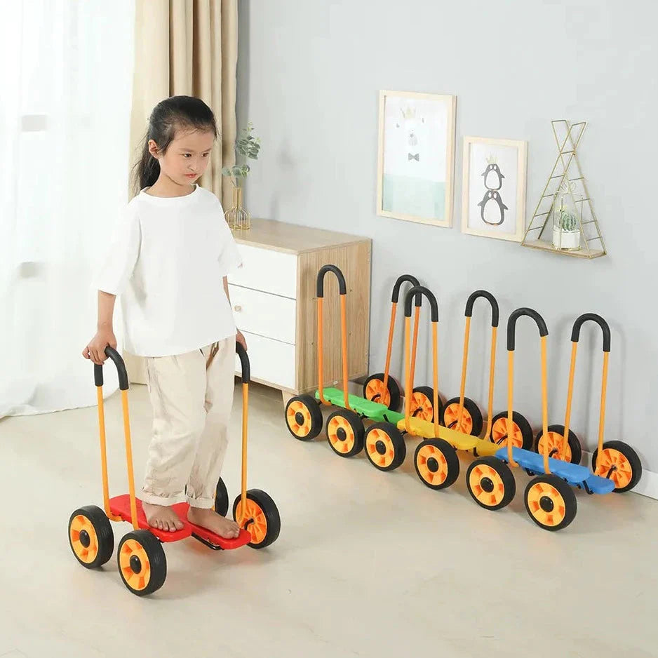 GoGo Wheel Walker, Introducing the GoGo Wheel Walker With Handles, the ultimate ride-on toy for children of all ages. This stimulating vehicle combines fun and challenge, putting their coordination and balancing skills to the test.Designed with sturdy handles, the GoGo Wheel Walker provides a safe way to encourage movement and develop confidence. As children grow and gain more control, the handles can be removed, transforming the walker into a sleek and exciting ride-on toy.This versatile toy is guaranteed 