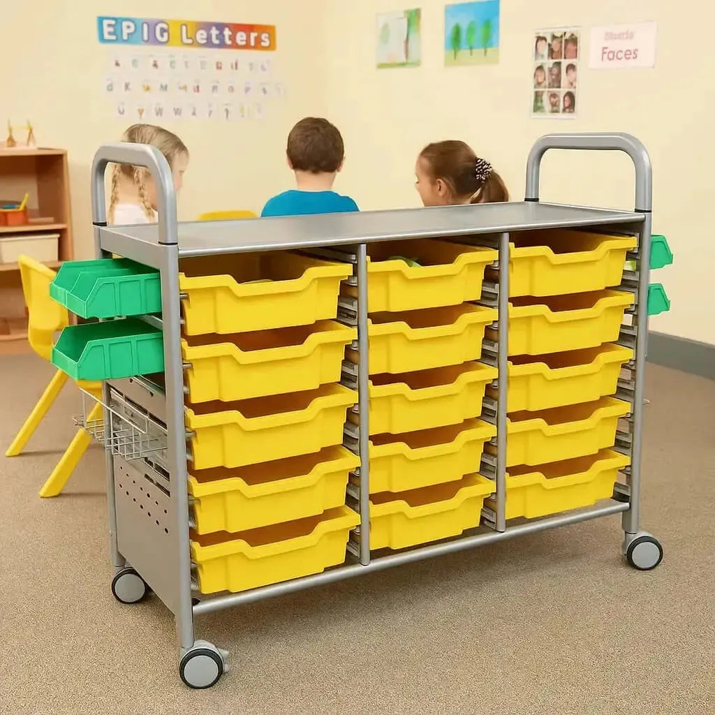 Gratnells MakerSpace Treble Trolley-Gratnells MakerSpace Treble Trolley