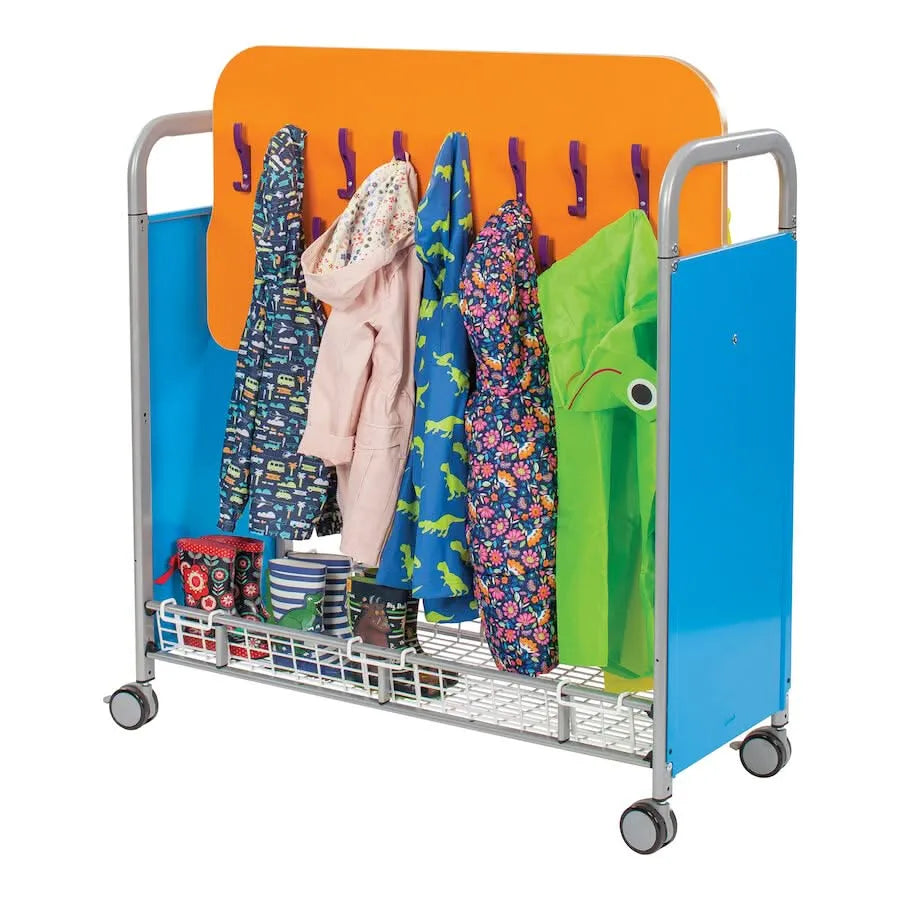 Gratnells Mobile Cloakroom Trolley-Gratnells Mobile Cloakroom Trolley