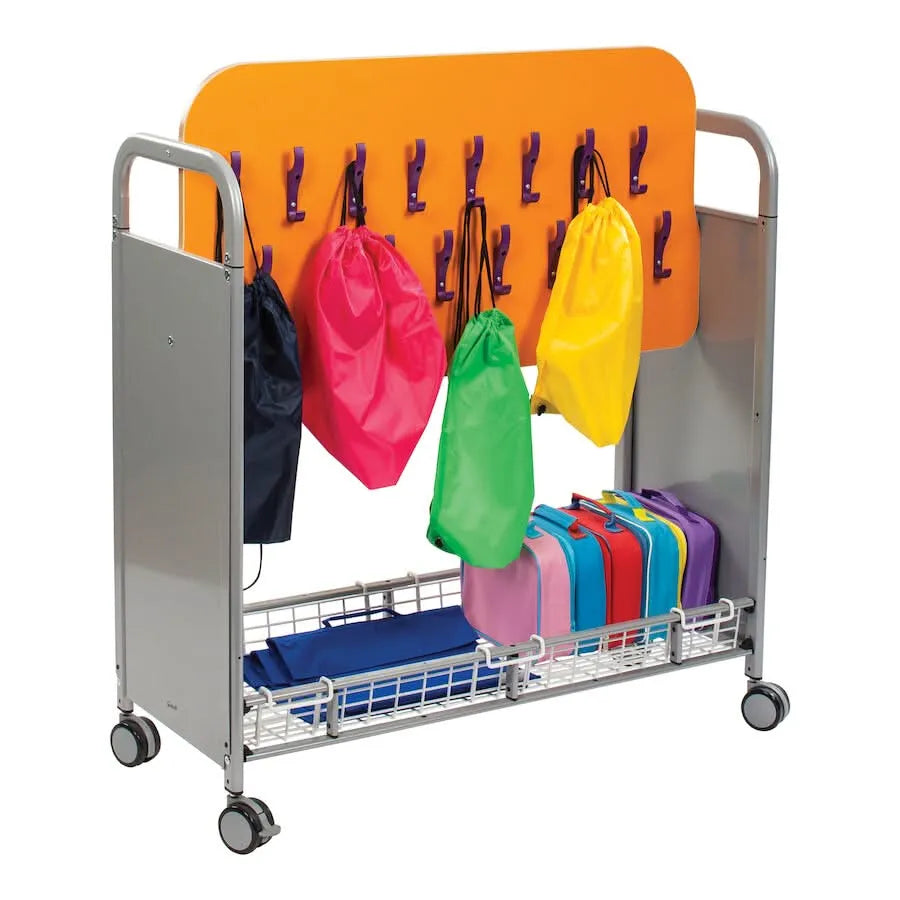 Gratnells Mobile Cloakroom Trolley-Gratnells Mobile Cloakroom Trolley