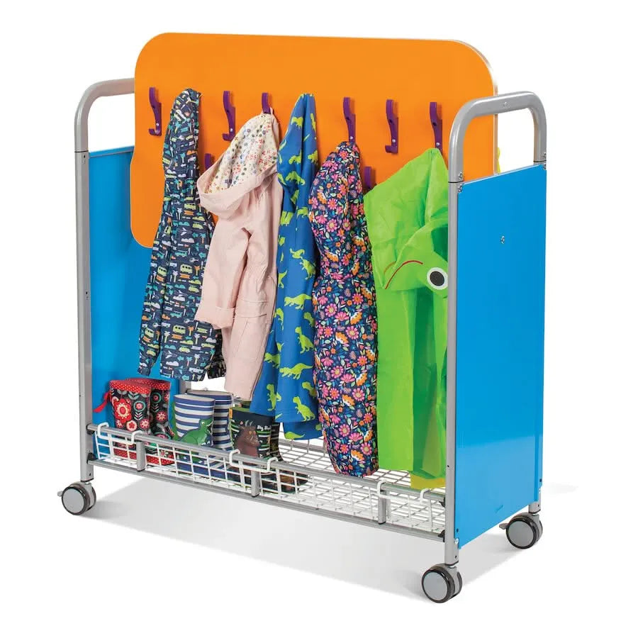 Gratnells Mobile Cloakroom Trolley-Gratnells Mobile Cloakroom Trolley
