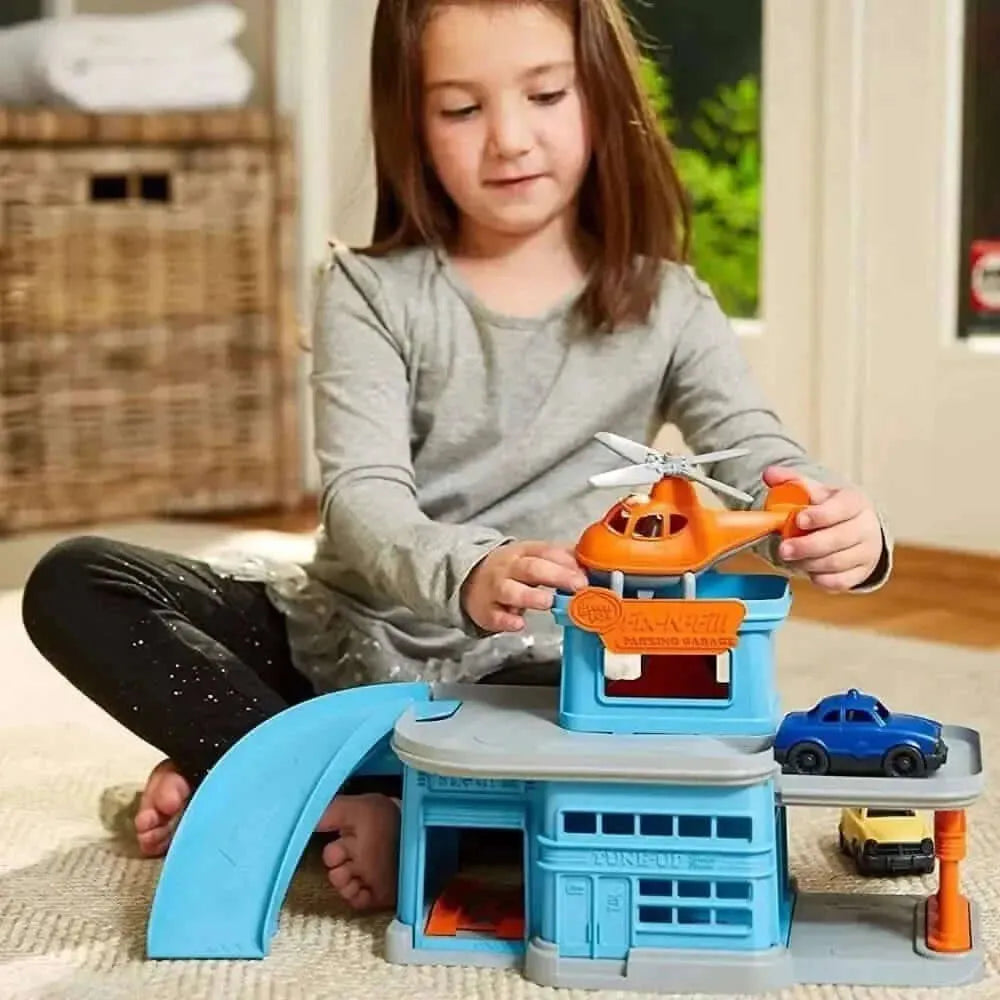 Green Toys Parking Garage-Green Toys Parking Garage