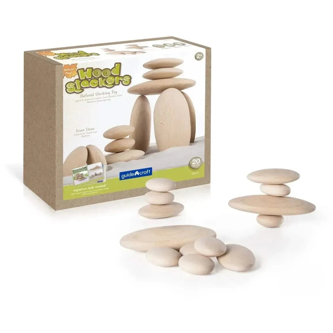 Guidecraft Wood Stackers River Stones-Guidecraft Wood Stackers River Stones