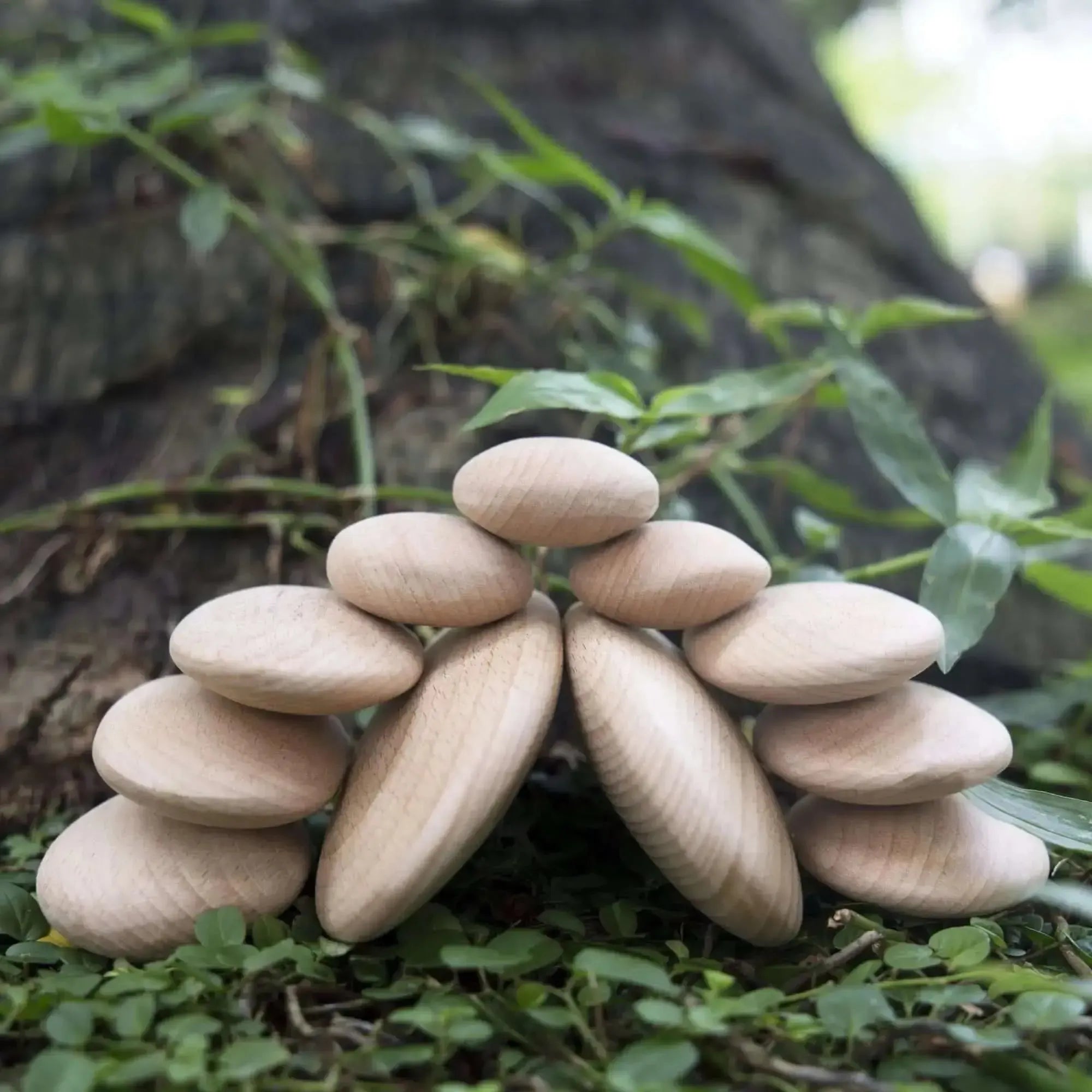 Guidecraft Wood Stackers River Stones-Guidecraft Wood Stackers River Stones