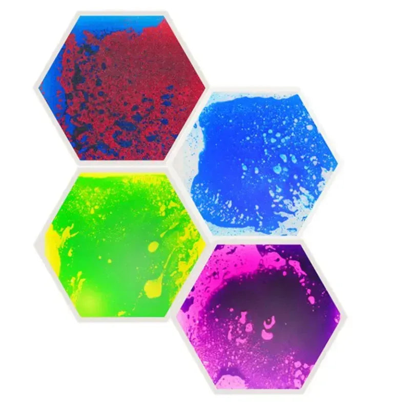 Hexagon Liquid Floor Tile (Set Of 4)-Hexagon Liquid Floor Tile (Set Of 4)